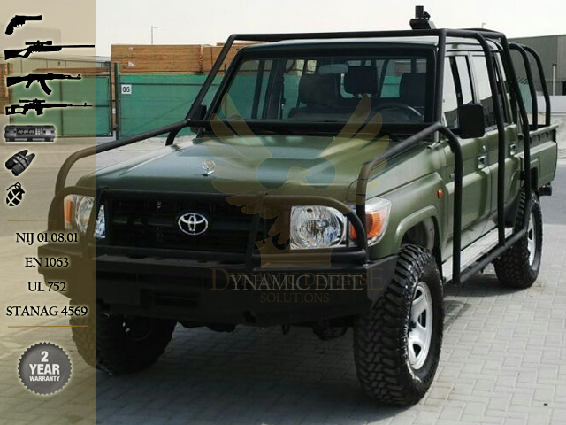 ARMORED TOYOTA LAND CRUISER 79 SERIES DOUBLE CABIN BULLET PROOF GLASS B6 / B7 / VR7